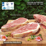 Beef BLADE Australia RALPHS frozen sampil kecil daging rendang PORTIONED CUTS 1.5" 4cm (price/pc 1kg)